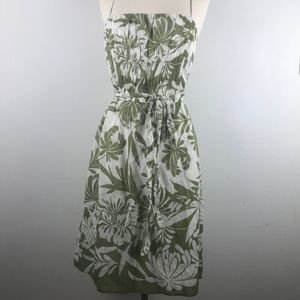 Ann Taylor | Green Floral Spaghetti Strap Dress
